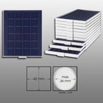 Prophila_Collection_Mnzbox_grau_24_eckige_Fcher_fr_Mnzen_bis_42mm,_Blaue_Einlage_z._B._1_Oz_Silver_Eagle,_Maple_Leaf,_Krugerrand,_Calgary