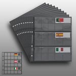 Prophila_Collection_10_Münzhüllen_für_3_komplette_€-Kursmünzensätze_mit_je_8_Münzen,_mit_10_schwarzen_Karton-Zwischenbl._+_24_Flaggen