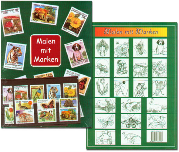 Malen mit Marken - Aus- / Malbuch fr Kinder
