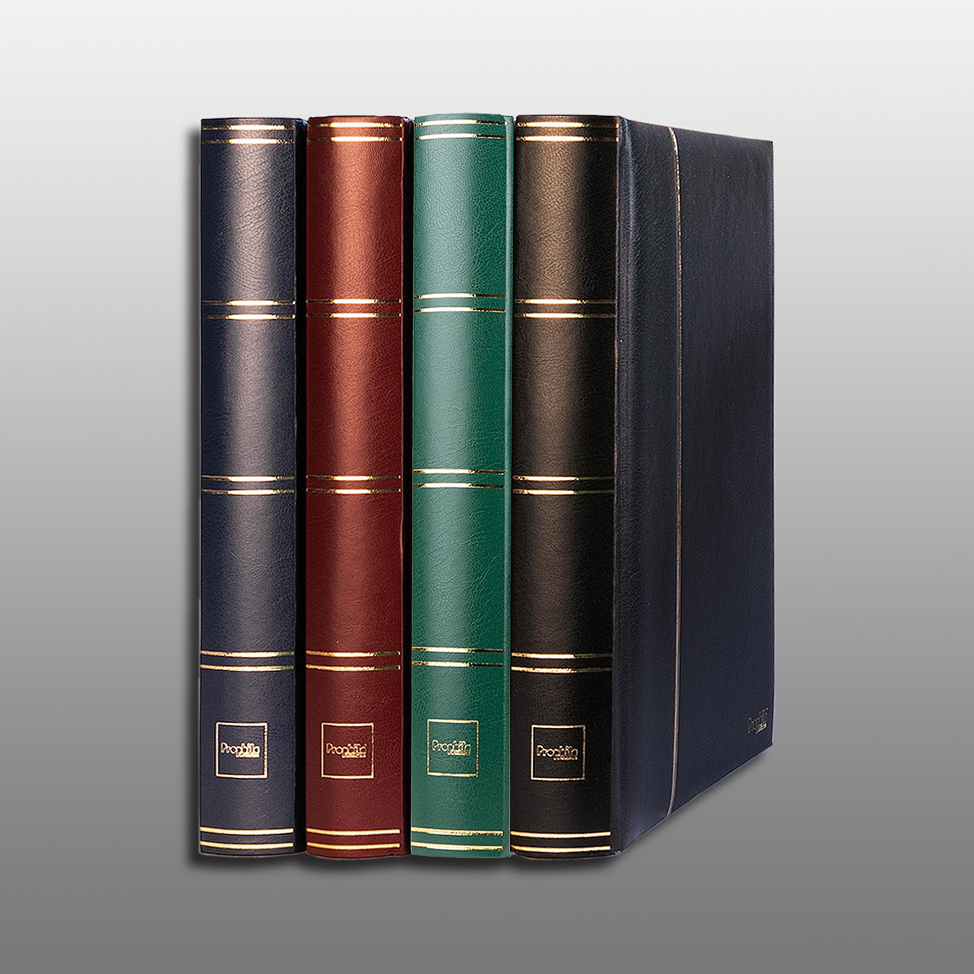 Prophila Collection 64 weie Geteilte Seiten Briefmarkenalbum Einsteckbuch wattierter Blauer Einband