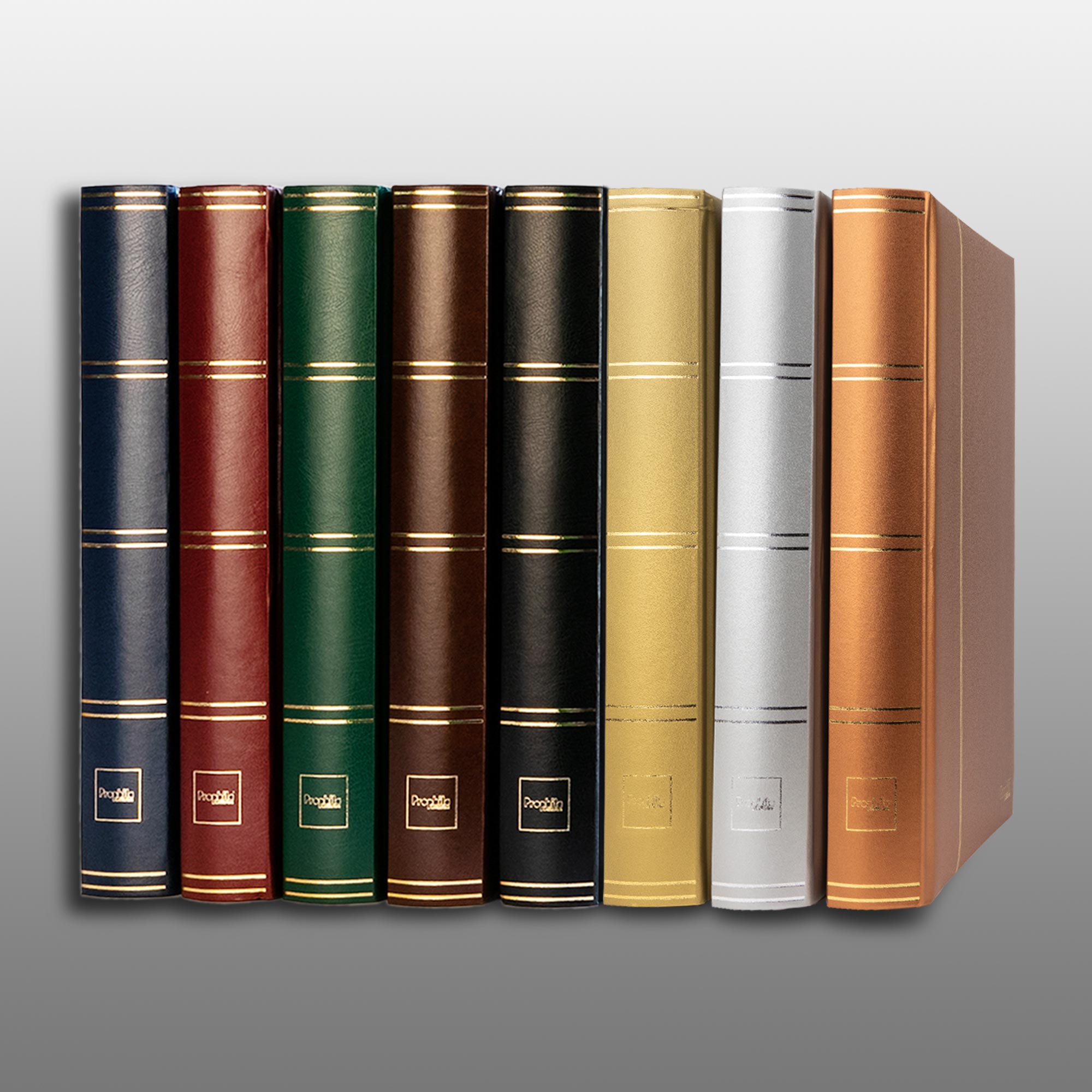 Prophila Collection 60 Schwarze Seiten Briefmarkenalbum Einsteckbuch wattierter Blauer Einband