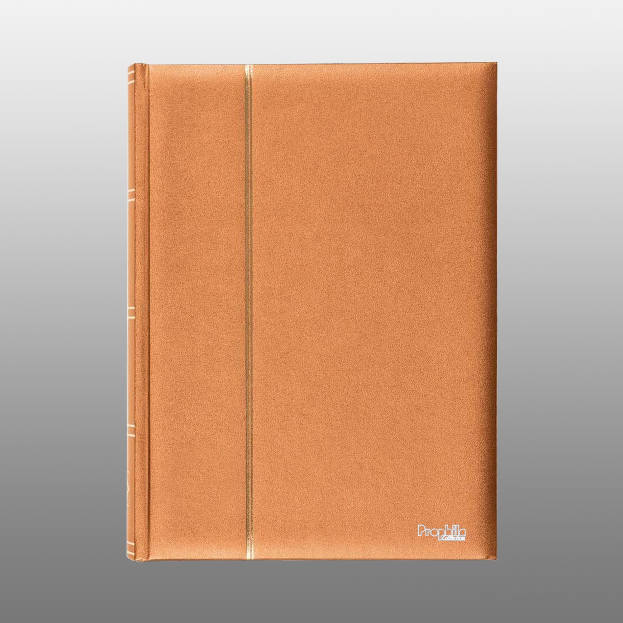 Prophila Collection Metallic Edition 60 Schwarze Seiten Briefmarkenalbum Einsteckbuch wattierter bronzener Einband