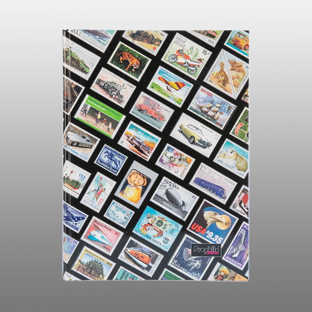 Prophila Collection Briefmarken-Motiv-Einsteckbuch Briefmarkenalbum mit 64 weien Seiten