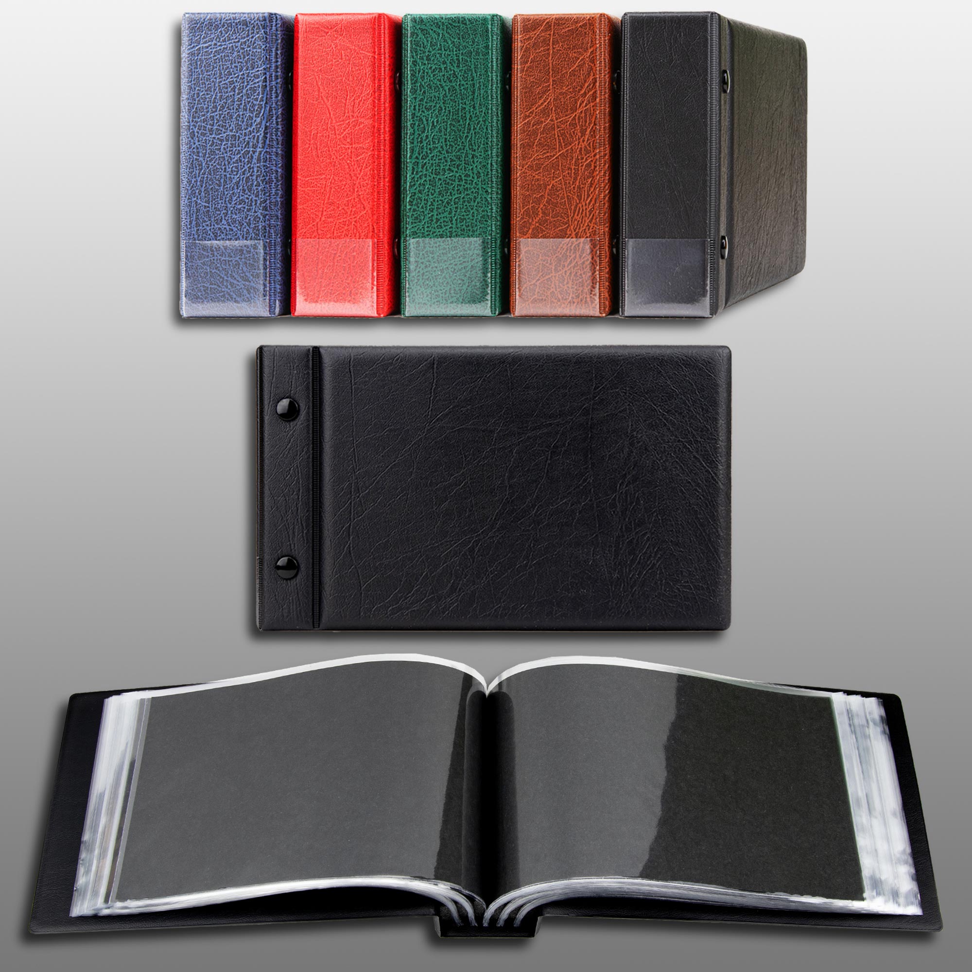 Prophila Collection kleines Postkarten- und Briefe-Album schwarz