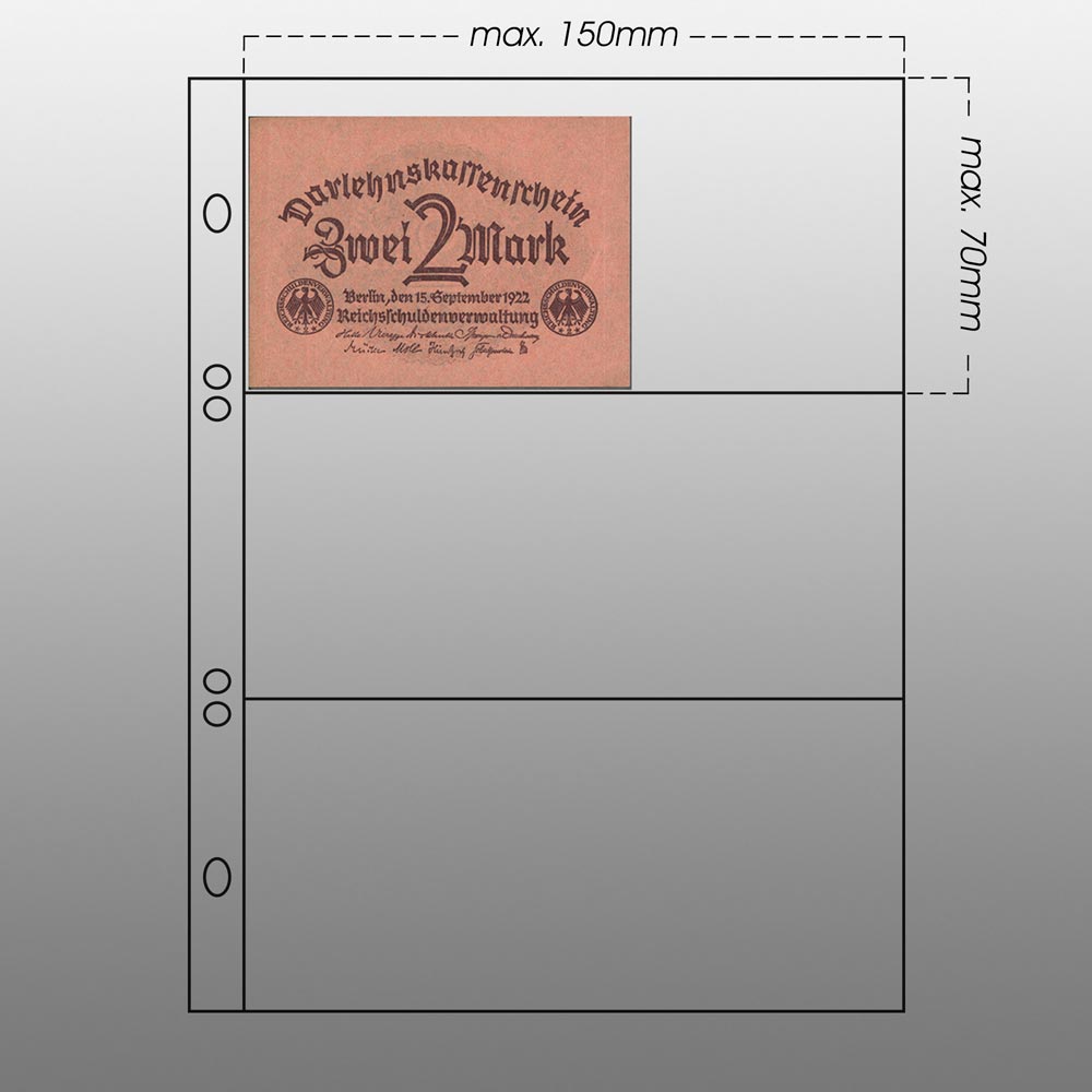 Prophila Collection Banknoten-Album (blau) mit 20 Hllen fr 50 Banknoten
