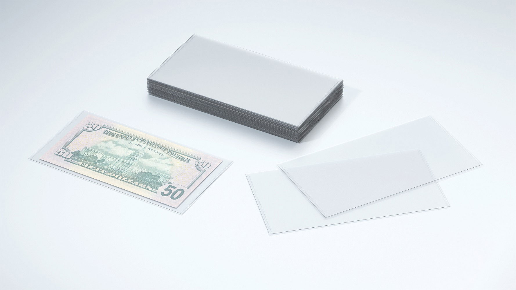 50x KOBRA-Schutzhllen fr Banknoten bis 140 x 80 mm Nr. T52