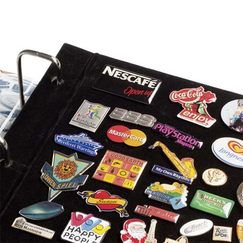 Tafeln fr Pin-Album mit schwarzem Samtbezug, 4er-Pack