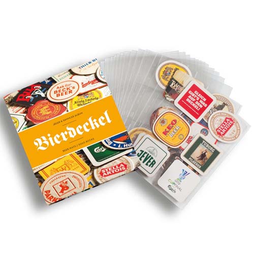 GRANDE-Komplettalb.f.Bierdeckel inkl.15 transp.Hllen f.je 6 Bierdeckel,  B-Design