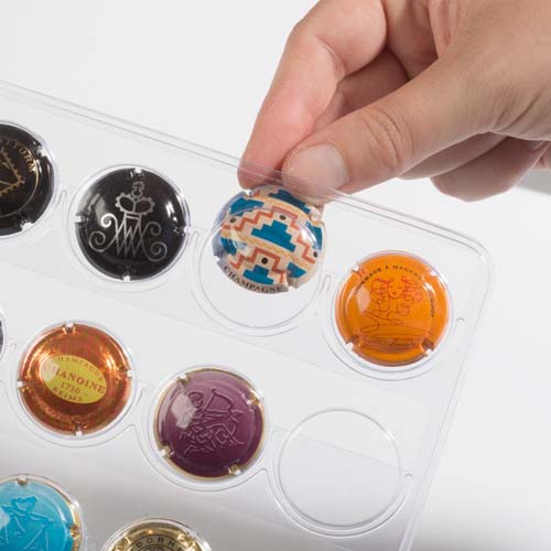 Kunststoffhllen COMPART, fr42 Kronkorken / Champagner-Deckel, klarsichtig (5er Pack)