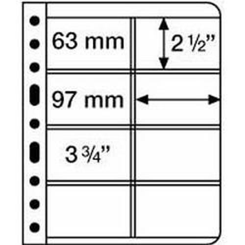 Kunststoffhllen VARIO, 8er-Einteilung, fr Telefonkarten, glasklar, 5er Pack