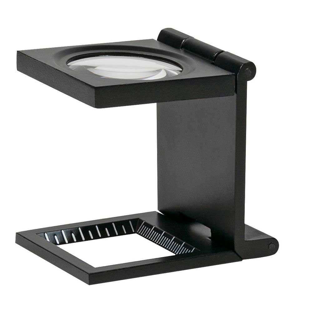 Fadenzhler schwarz mit Skala,  aus Metall, Vergrerung 8x