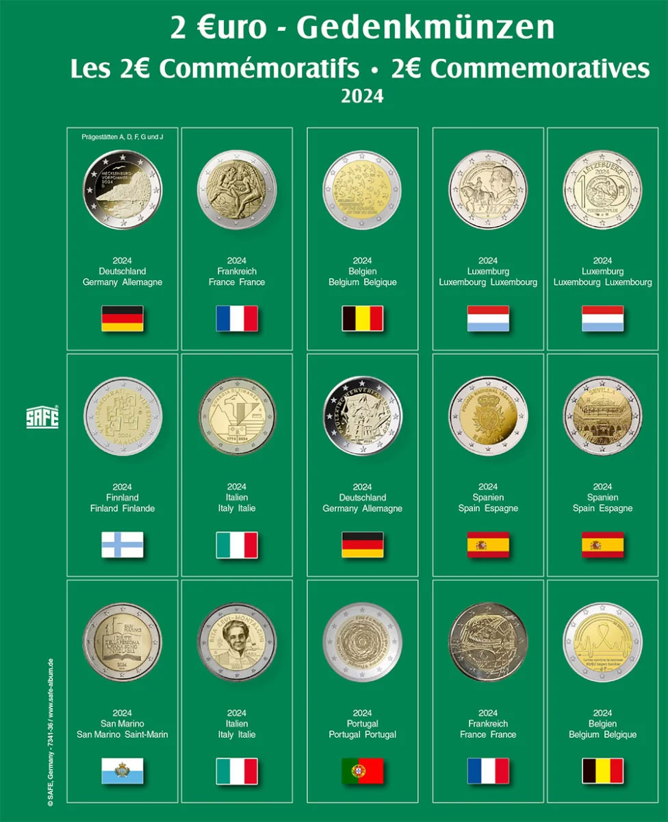 SAFE 7341-36 Premium Mnzblatt 2 des Jahres 2024 Blatt 36