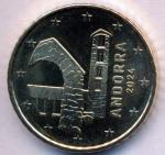 Andorra and 6 2024 Stgl./unzirkuliert 2024 50 CENT Kursmünze